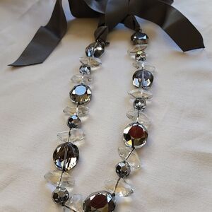 Holiday Sparkle! Stella & Dot Beribboned Faceted Faux Gem Necklace